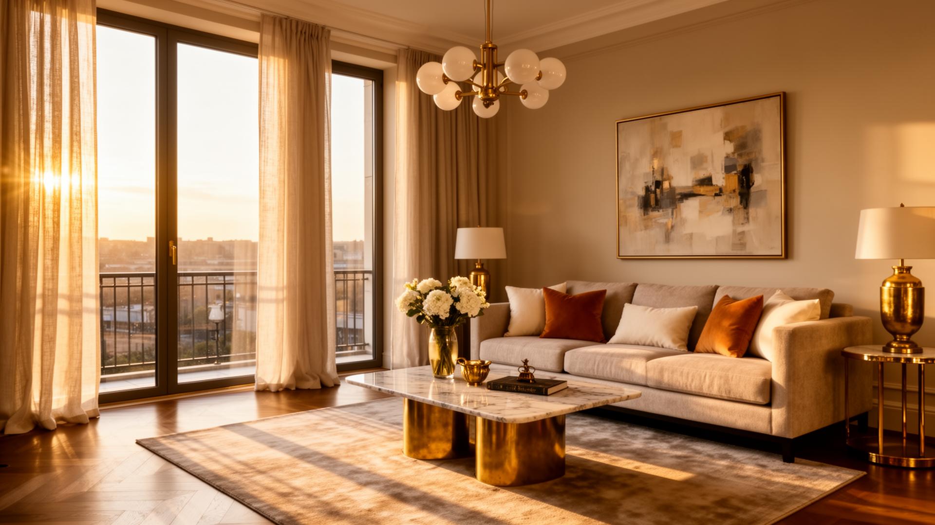 Luxury furnished rental living room